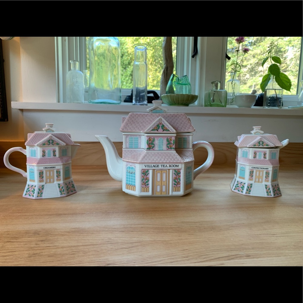 Vintage Lenox Village Tea Room tea set